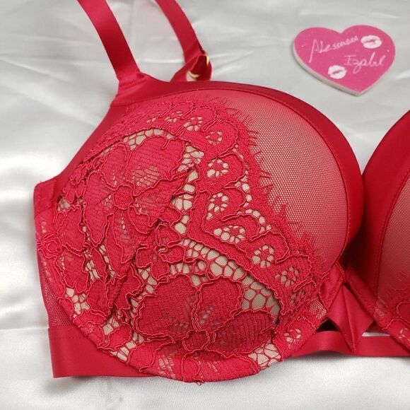 Victoria's Secret Very Sexy Push Up Bra Red Lace - Picture 2 of 4